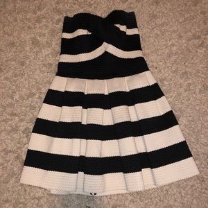 COCKTAIL DRESS B&W SHORT BANDAGE MATERIAL